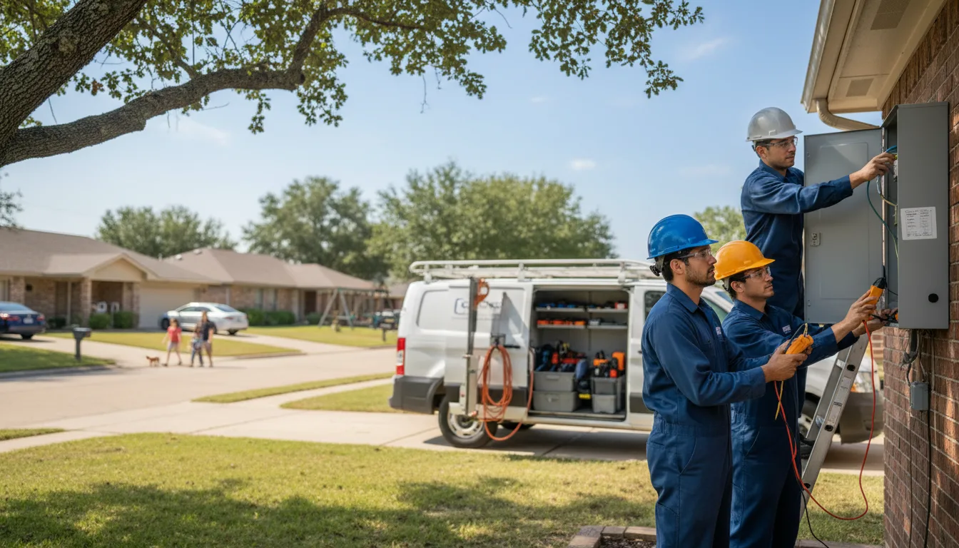 Certified electrician providing emergency electrical services in Bovina, TX